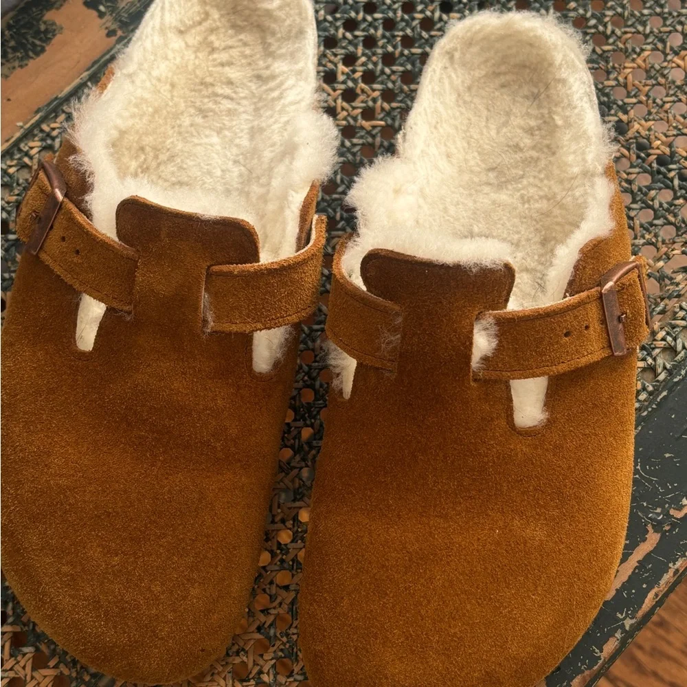Shearling Boston Clogs - Picture 2 of 4